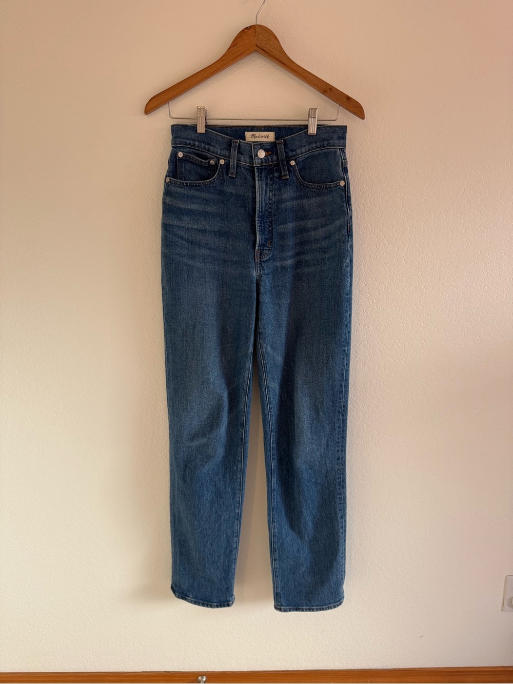 Madewell 27T the Perfect Vintage Straight Jean in Medium Blue